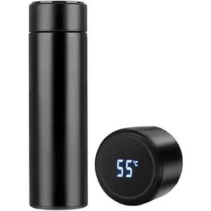 Water Bottle with LED Temperature Display,Double Walled Vacuum Insulated Water Bottle,Stainless Steel Sports AutomotiveTravel Mug,BPA-free Leak Proof Keep Cold and Keep Warm 12H