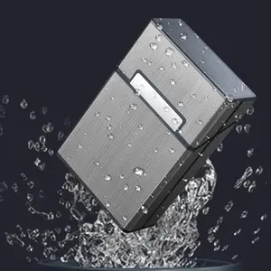 Portable Slim Aluminum Cigarette Case Fits Regular & King Size, Plastic Lined Cigar Storage Container, Smoking Accessory