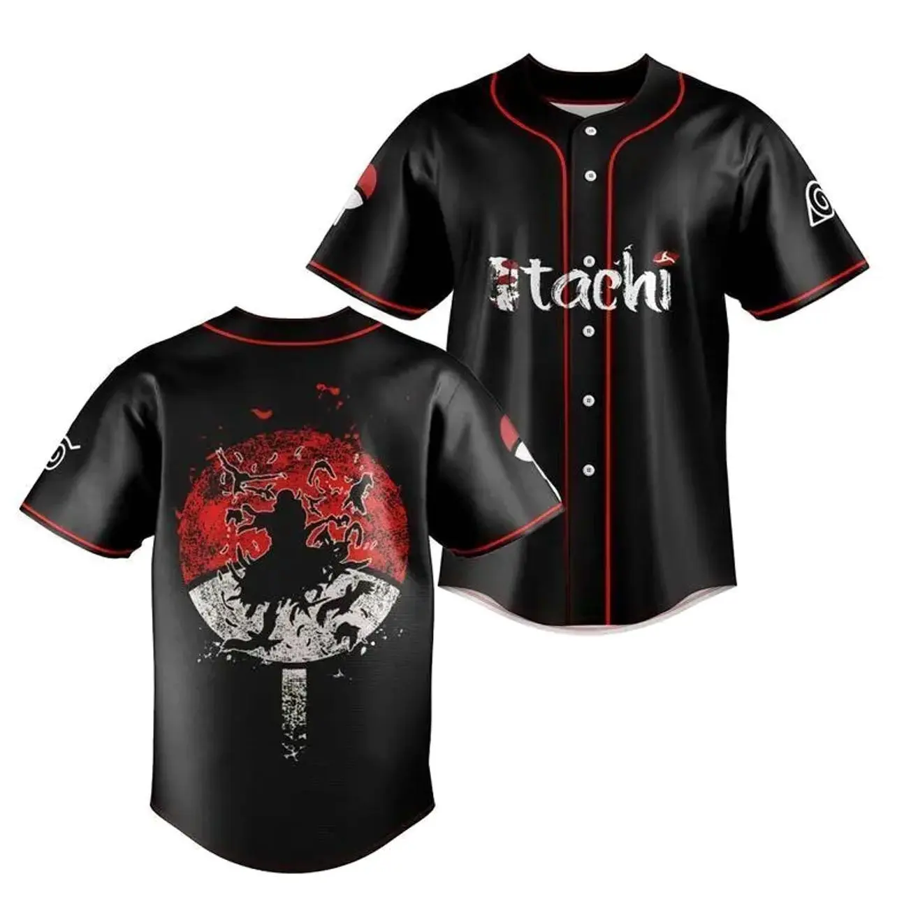 Uchiha #Itachi Naruto Baseball Jersey, Anime Baseball Jersey, Retro Trendy Anime Jersey Shirt