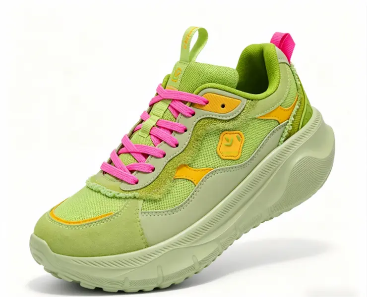 Men's Casual Thick-Sole Dad Trainers - 2in Height-Boost Footwear, Viral Retro Fringe Walking Shoes, All-Day Comfort Sports Sneakers