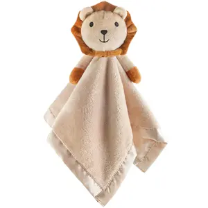 Lion Security Blanket Soft Lovey Unisex Lovie Baby Gift for Newborn Boys and Girls Snuggle Toy Stuffed Animal 16 Inch