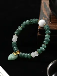 Elegant Jade Jewelry Pendant Bracelet, Handmade Wealth Beads, Classic Design, Fashionable Gift Bracelet, High-Quality Jade Jewellery