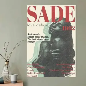 1pc Sade "Love Deluxe" 1992 Canvas Poster Printing Vibrant And Realistic Wall Art Suitable For Living Rooms Bedrooms Offices Cafes Music Decoration Posters Wall Art Perfect Room Decoration
