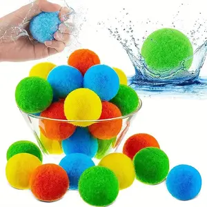 Reusable Spandex Water Balls, 60-Pack 2-Inch Non-Toxic Water Bombs for Water Wars, DIY Crafts & Holidays, Perfect for Pool, Beach, Trampoline Fun!