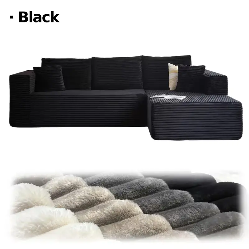 Black-right-facing Chaise