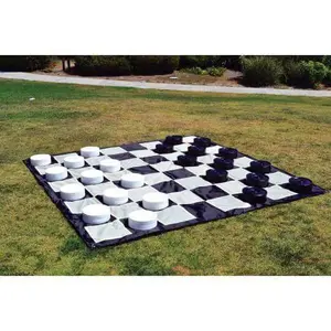MegaChess 10" Giant Checkers with Nylon Chess Board