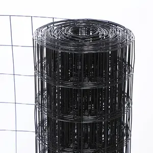 Welded Wire Fence, 50ft(L) x 36inch(H) Garden Fence for Dog, 2 Inch x 3 Inch 16GA Fencing for Chicken, PVC Coated Anti-Rust Roll Metal Wire Mesh Fence for Yard Vegetable, Black