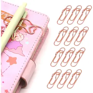 6 Pack Metal Pen Clips Paperclip Pen Holders for Notebooks and Papers School Office Supplies