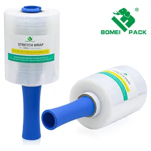 Heavy Duty gift shack Shrink Wrap, Stretch Wrap with Handles, Stretch Film Roll Industrial Strength, Plastic Wrap for Pallet Wrapping Shipping Moving, 5 Inch x 1000 Ft, 2 Pack, 60 Gauge