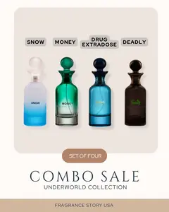 Fragrance Story Snow, Money, Drug Extradose & Deadly Men 3.4 Combo Sale Underworld Collection by Fragrance Story