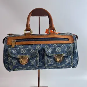 Pre-owned Louis Vuitton denim handle bag Neo Speedy Monogram XP01486 【BF 12Z】