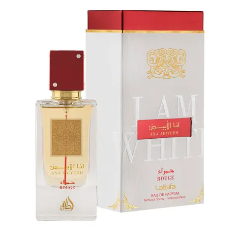 Lattafa Ana Abiyedh Rouge for Unisex Eau de Parfum Spray, 2.0 Ounce