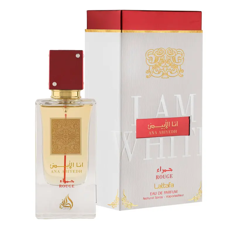 Lattafa Ana Abiyedh Rouge for Unisex Eau de Parfum Spray, 2.0 Ounce
