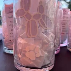Color Changing Balloon Dog Glass Cup