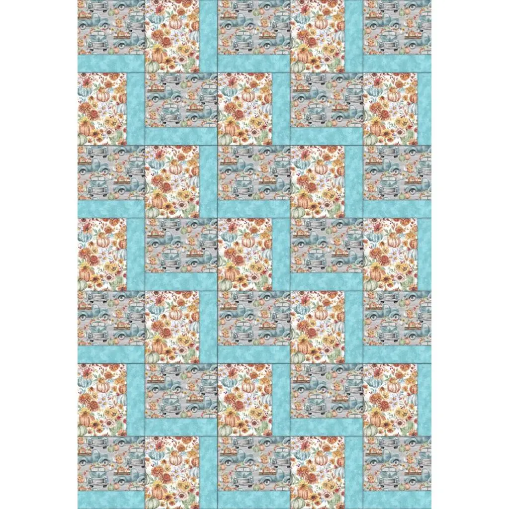 3 Yard Quilt Kit Bundle - Happy Harvest - Fall Pumpkin - Free Pattern