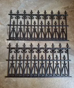 Dollhouse Miniature Fence Railing x2 Black Victorian or Georgian Garden 1:12 Scale