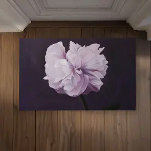 Begin Home Decor CODM2134482J8I 21 x 34 in. Beautiful Purple Flower Indoor & Outdoor Door Mat - Home Decor