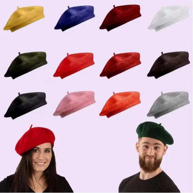12pcs Women's Beret Hats - French Style Winter Cap, Breathable Solid Color Hat All-Season Soft Beret Hats for Women Fashionable Flat Top Hat Suitable for Role-playing, Couple Gift, Christmas Gift(Multi-Color) summerwins