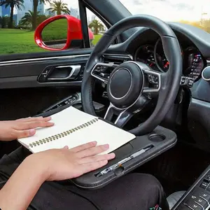 Car Steering Wheel Table Tray, Multifunctional Car Steering Wheel Desk, Portable Car Interior Accessories for Home and Travel
