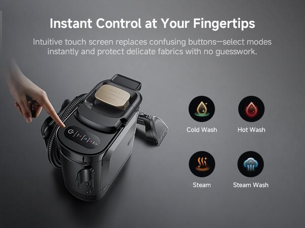 【New Arrival】DREAME N20 Steam Portable Carpet Cleaner with Steam & Hot Water Wash, Upholstery Cleaner Machine with Auto-Mix Solution, 17Kpa Powerful Suction, Spot Cleaner for Carpet, Couch, Furniture, Pets, Cars