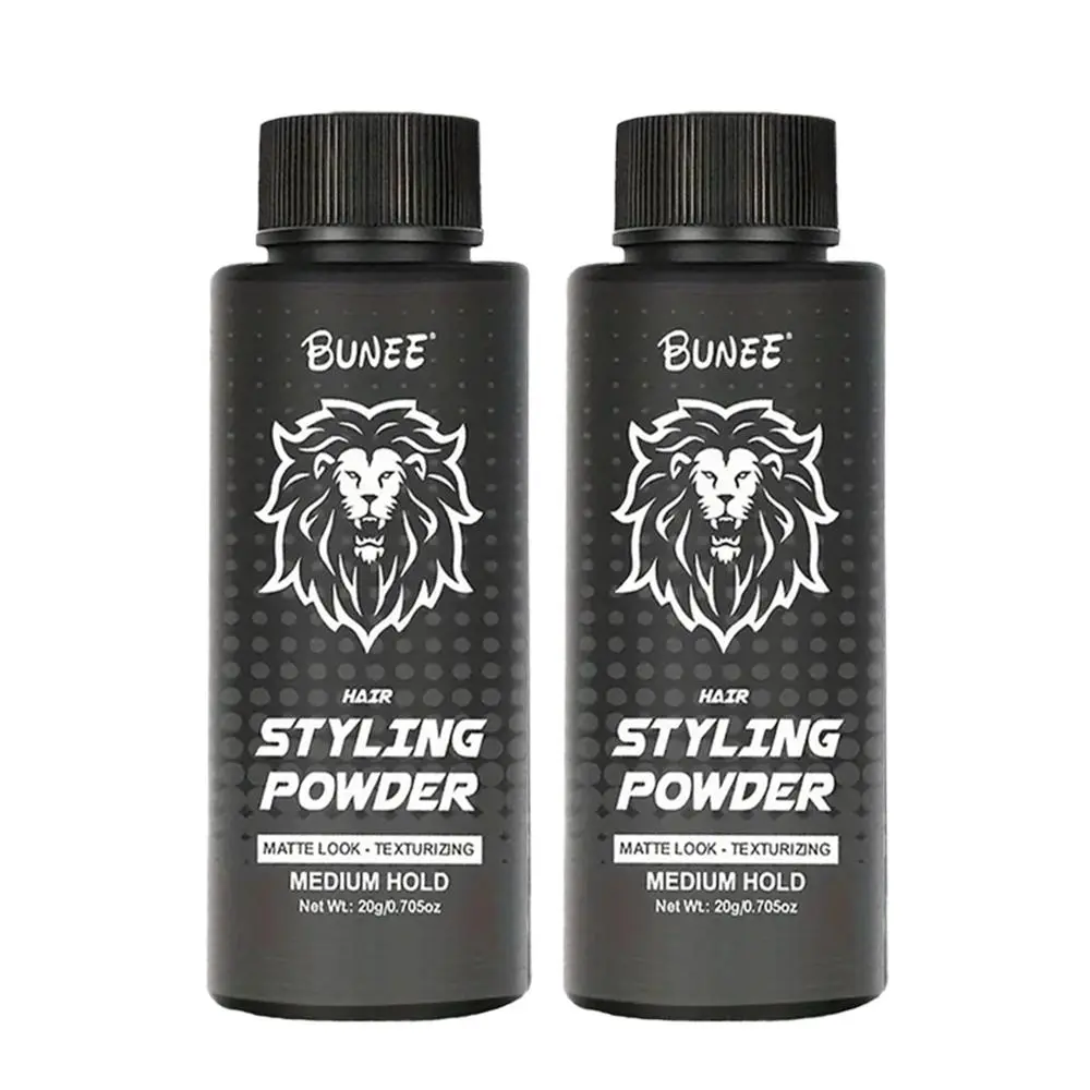 Men's Volumizing Hair Texture Powder, 2-Pack (20g Each) - Styling Powder with Matte Finish, Medium Hold & Oil Control for Fine, Thinning Hair, Voluminous Hair