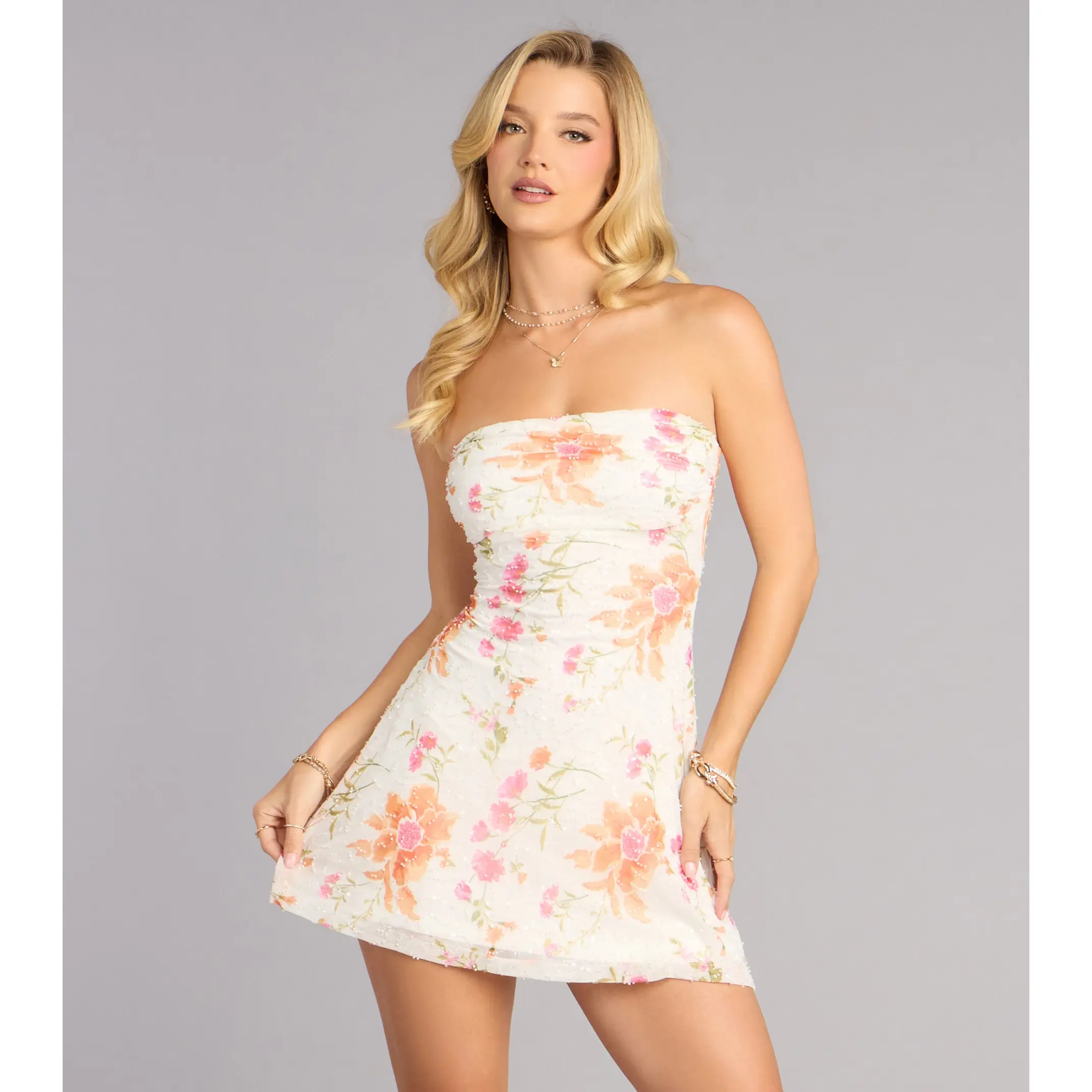 catharine mini dress - strapless a line dress in blue floral - TikTok Shop catharine mini dress - strapless a line dress in blue floral - TikTok Shop