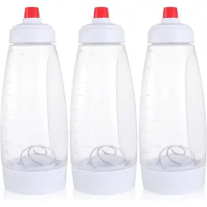 3 Pack Pancake Batter Dispenser Bottle with Blender Squeezes Pancake Batters Mixer Kitchen Shaker Batter Bottle for Waffle Cake Cupcake Sauces Syrup Muffins Breakfast Organiser Thanksgiving tableware TikTokShopBlackFriday Christmas Gift