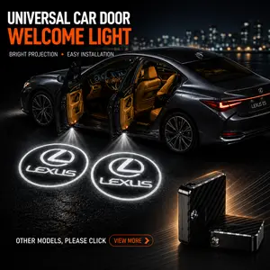 2 Pack Lexus Logo Wireless LED Car Door Projector Lights, HD Welcome Ghost Shadow Puddle Lamps, Magnetic Sensor No Drill Easy Install Courtesy Lights Fit RX ES NX GX LX IS Premium Sedan SUV Upgrade Auto Interior Mod Accessories