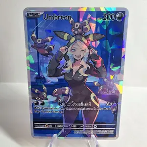 Umbreon Eeveelution Cozy Slumber Series Custom Card - Rainbow Holo OR Rainbow Glass Holo - NEW TEXTURED OPTION