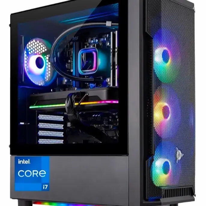 Desktop PC, Intel i7 14700F 2.1 GHz (5.3GHz Turbo), NVIDIA RTX 5060 Ti 16GB, 1TB Gen4 NVMe SSD, 16GB DDR5 RAM 5200, 650W Gold PSU, 360mm ARGB AIO, Wi-Fi, Win 11