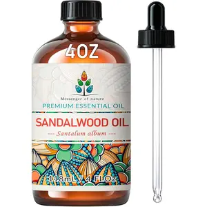 Sandalwood Essential Oils for Skin Care, Diffuser, Perfume, Candle and Soap Making - 4 FL Oz
