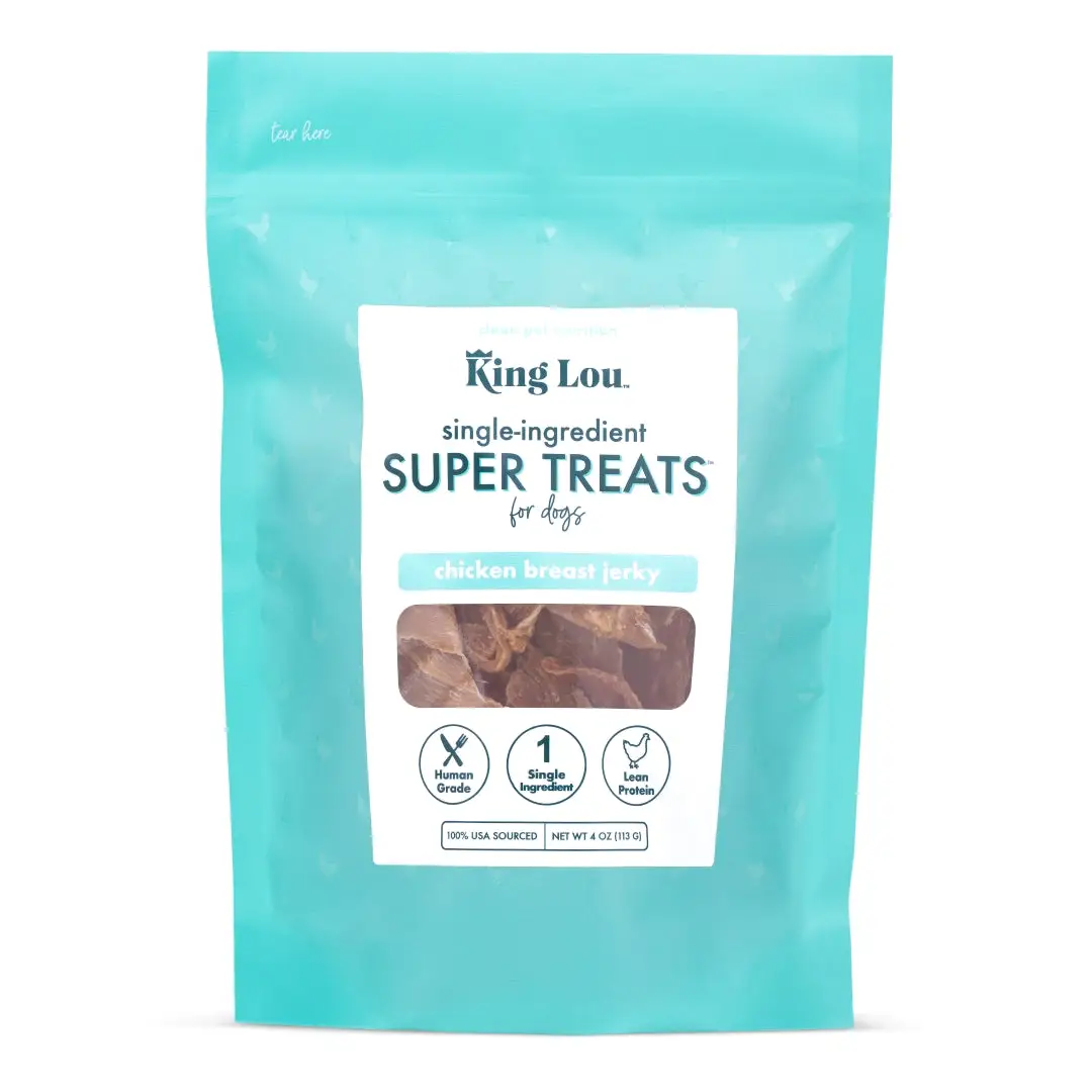King Lou Chicken Breast Dog Treats - Single Ingredient, 100% USA, Rich in Lean Protein single ingredient