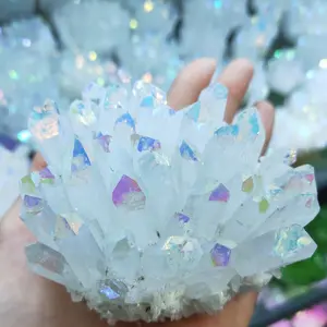 Natural Aura Crystal Cluster Quartz Healing Energy Decor