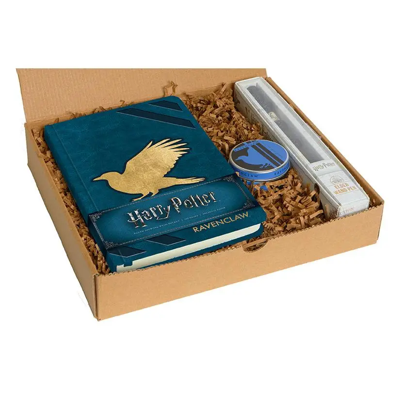 Harry Potter Ravenclaw Deluxe Office Stationery Gift Set - Hardcover Journal with Gold Foil Accents, Scented Tin Candle, Decorative Box for Writing & Gifting