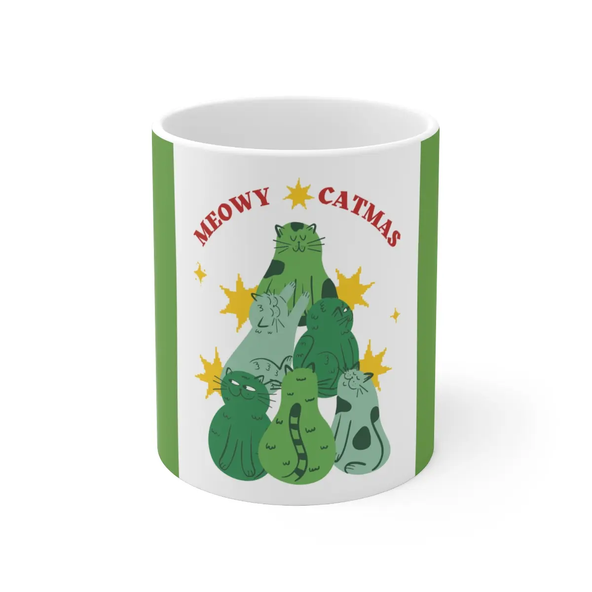 Meowy Catmas Cat Lover’s Christmas Ceramic Mug 11oz
