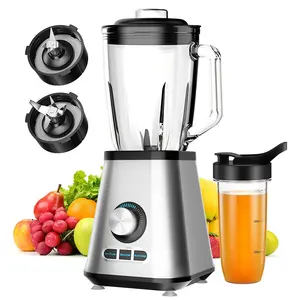 Blender Cup 1200W & Grinder Combo 30,000 RPM Powerful Motor Smoothie Kitchen Countertop Blender 1.5L Large Capacity Smoothie & Grinder Combo Crushes Ice for Cold Drinks, Fruit Purees, Milkshakes, Juices