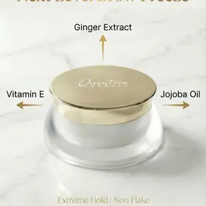 Quintero Beauty Next Level Brow Freeze Brow Glue - Long Lasting Gel with Vitamin E, Jojoba Oil & Ginger Extract for Flawless Brows All Day