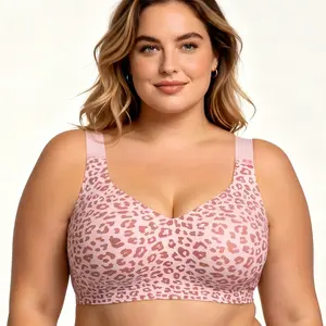 Womens Wirefree Jelly Bra Full Coverage Jacquard Push-Up Bra  Everyday Comfort For Large Bust Summervibes