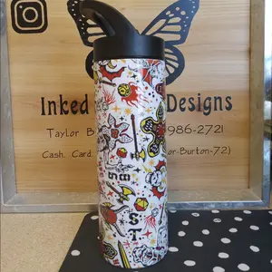 stranger things 20oz water bottle Drinkware Stainless Tumbler Portable Bottled Cup Reusable