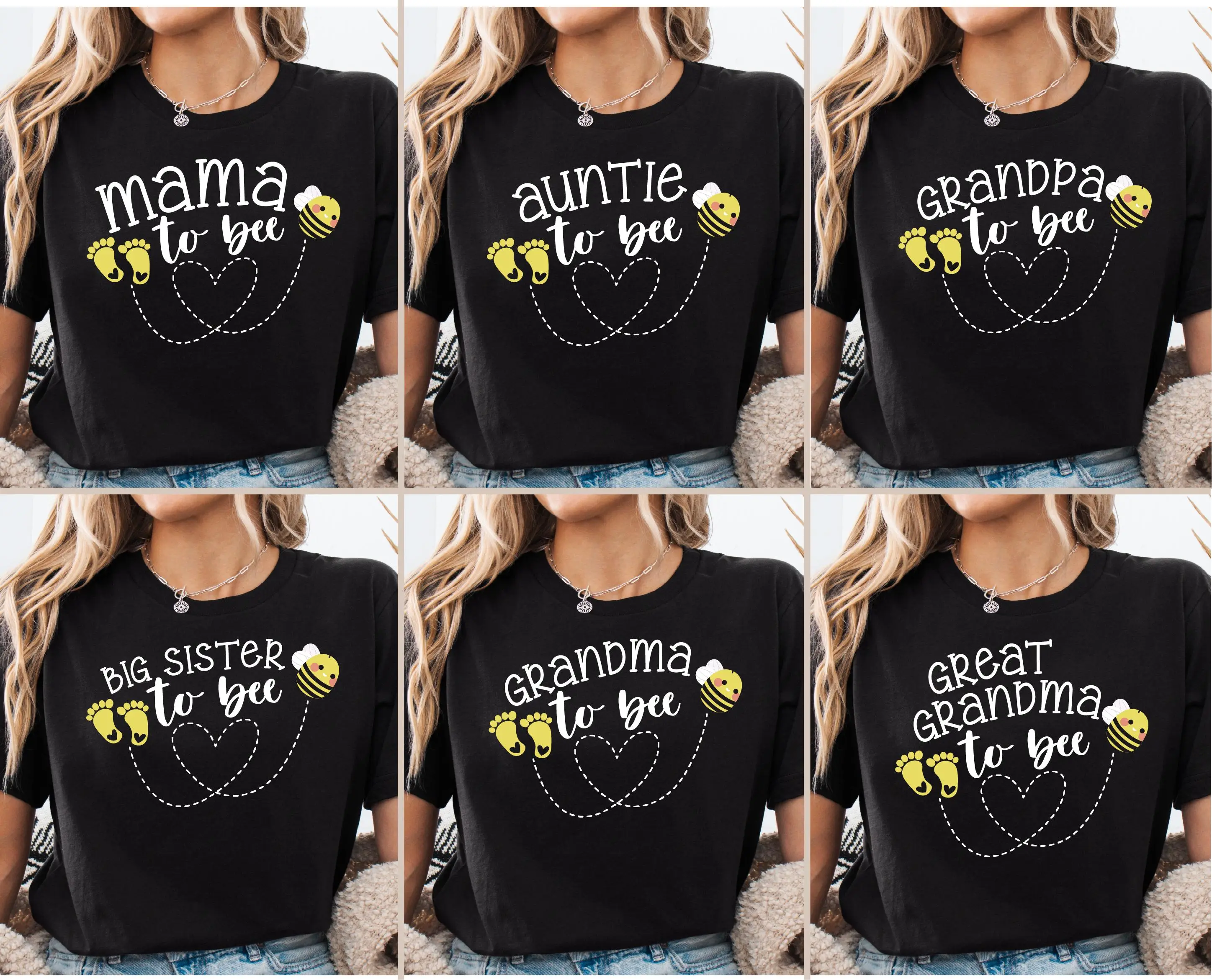 Mommy and Daddy to Bee Matching T-Shirt, Pregnancy Announcement Shirt, Custom Family Shirts, Baby Shower Tee, Gender Reveal Tee - AMBER