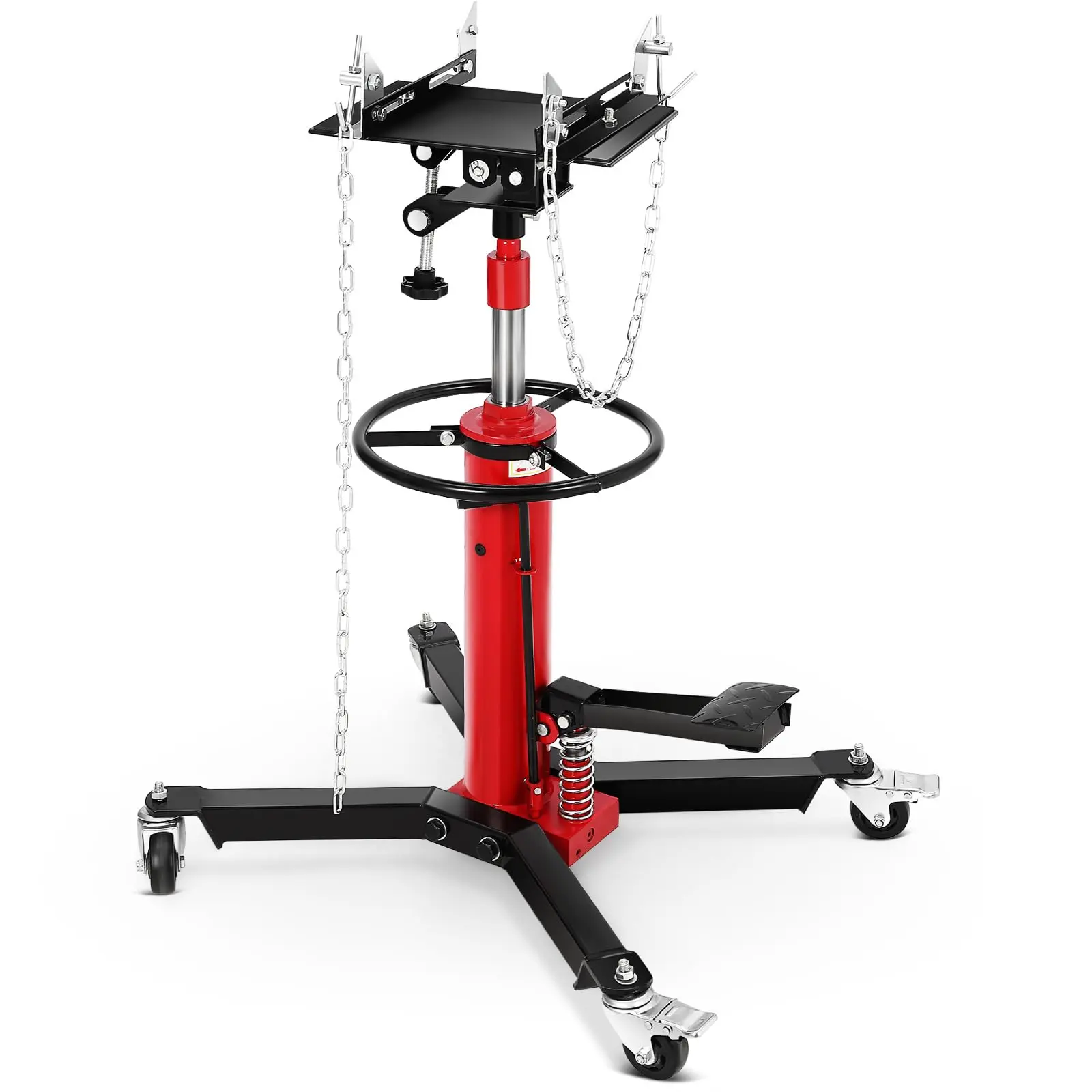 GARVEE and GARVEE Transmission Jacks with 1100-1322 lbs Capacity, 34"-68" Lifting Range, 2-Stage Hydraulic Telescopic Design, Foot Pedal Operation, 360° Swivel Wheels, Heavy-Duty for Auto Repair