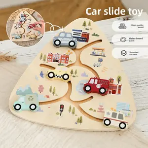 Bestselling Kids Educational Hands-On Toy, Wooden Car Track Maze Sliding Toy