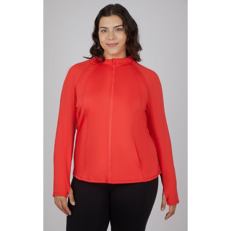 Plus Flared Bottom Full Zip Jacket