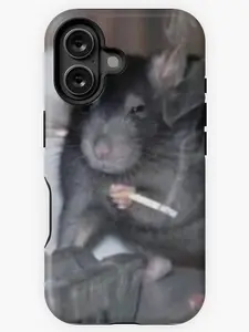 Ratatouille Rat Smoking iPhone Case - Durable Impact-Resistant Case for iPhone 11, 12, 13, 14, 15, 16 with Glossy Finish and UV Protection