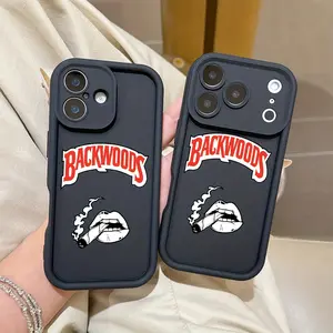 Fashion B-Backwoods Trend Illustration Phone Case, Compatible with iPhone Models 17 to 8 Plus, Anti-Fall Soft Tpu Back Cover