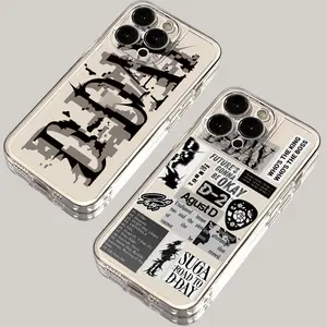 Fashion Suga D-DAY Phone Case for iPhone 17 16 15 14 Plus 13 12 Mini 11 iPhone16 iPhone13 Pro Max X Xs XR 7 8 Clear Soft Cover Protective Custom
