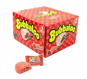 47 Pcs - Bubbaloo Sabor Fresa Strawberry Flavored Gum 47 Pieces Mexican Candy