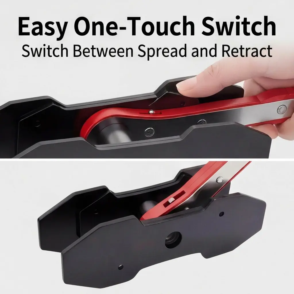 Universal Brake Caliper Press Tool Set for Single Twin Quad Piston Disc Brakes, 360 Degree Ratcheting Brake Pad Compressor & Piston Rewind Spreader, Portable Heavy Duty Automotive Brake Repair Maintenance Tool Kit High-Speed Off-Road Electric Scooter