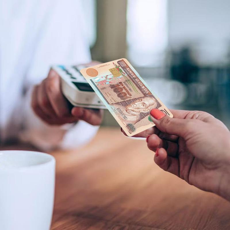 todos los Quetzales 2PC Holographic Credit Card Skin & Debit Card, Trolley & Gym Stickers for Small Chip