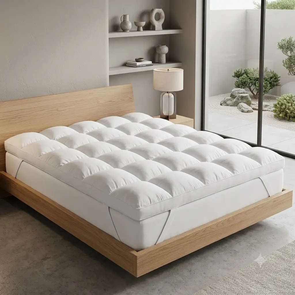 Queen Size 4 Inch  Mattress Topper, Extra Thick Pillow Top Mattress Pad, Premium Quilted Plush Bed Topper, Ultra Soft Breathable Mattress Cover, Deep Pocket Stretch Fit 8-21 Inch, Hotel Quality, Pressure Relief, Machine Washable, White